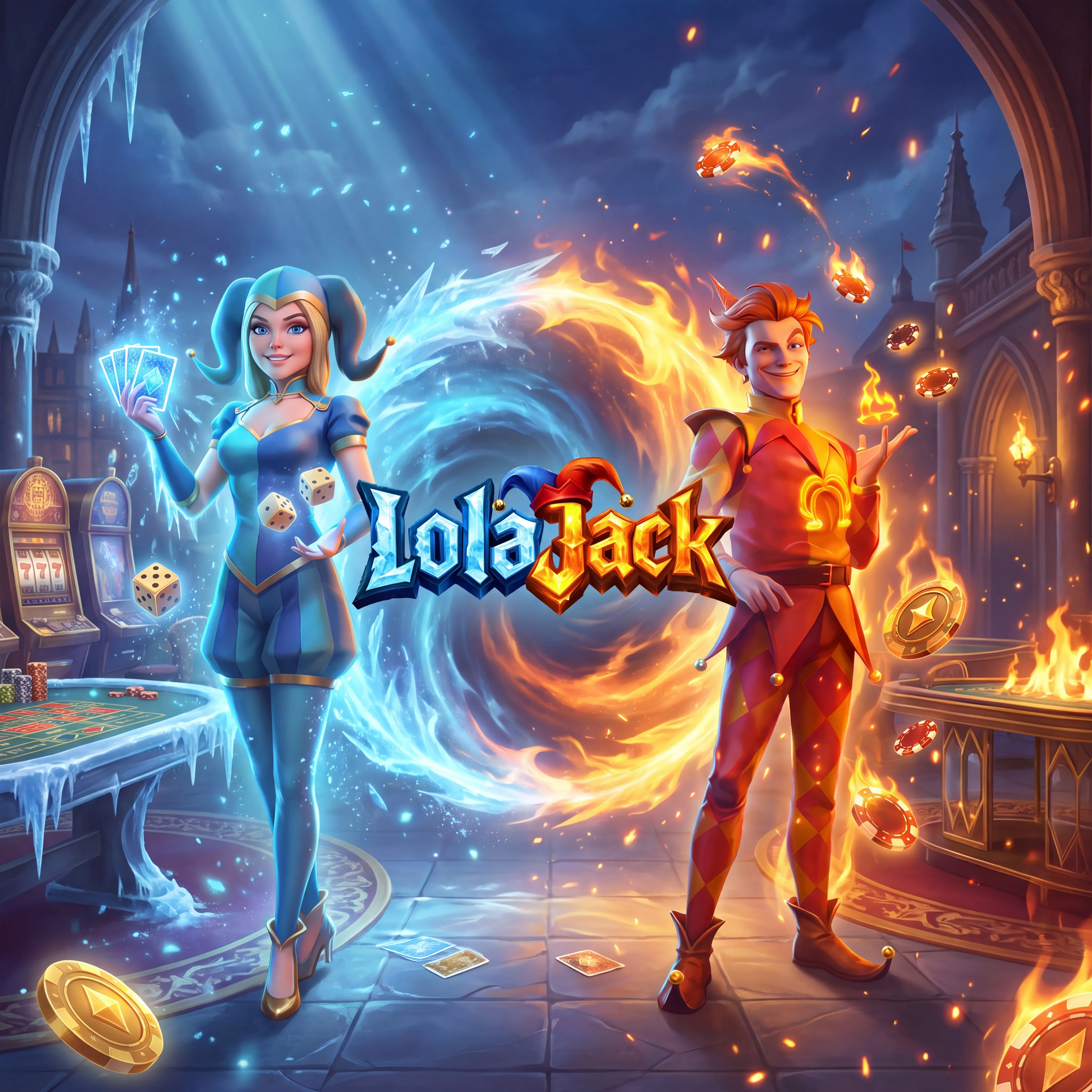 Ohnivá a ledová ilustrace LolaJack